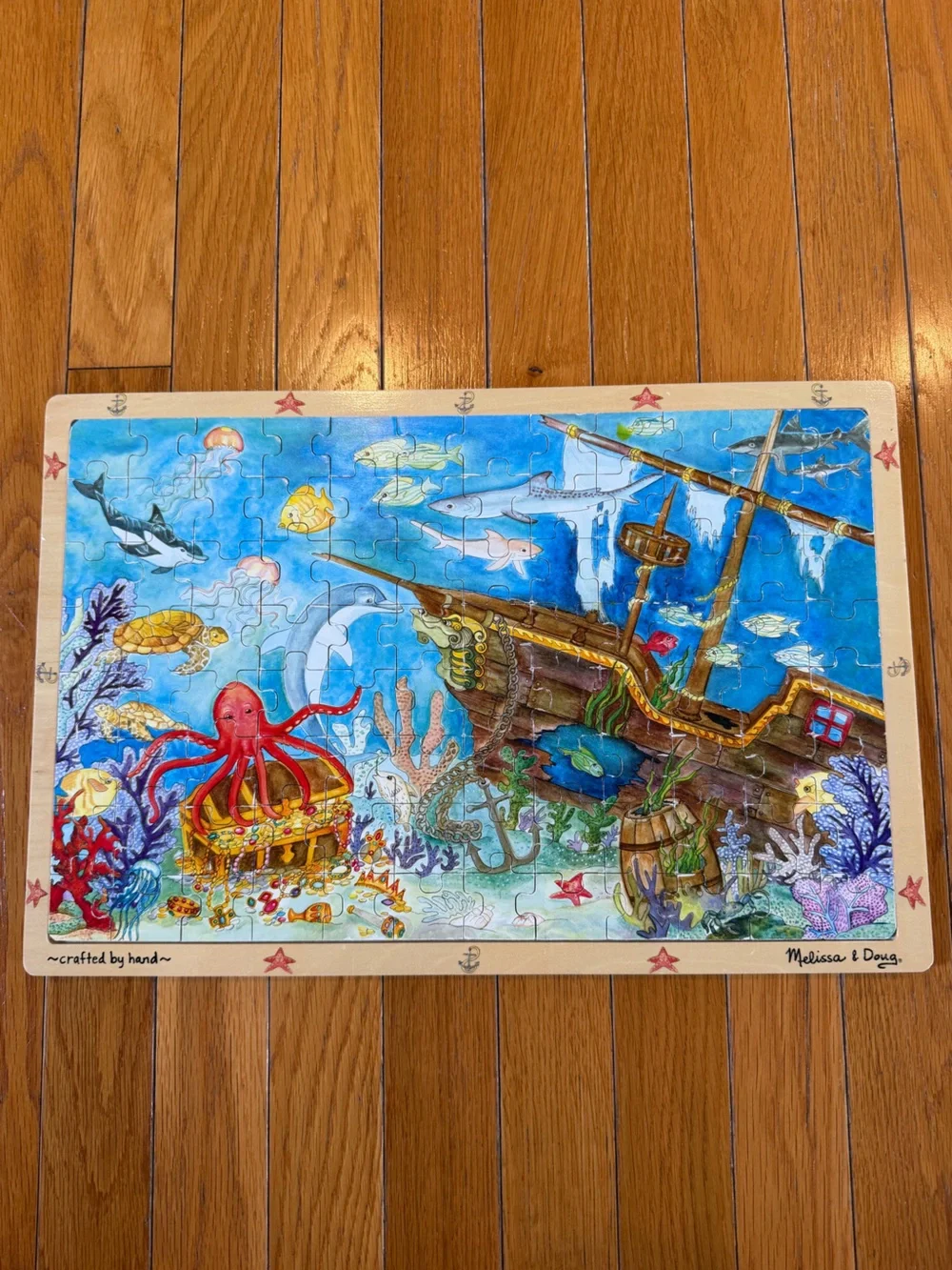 3 Melissa & Doug Wooden Puzzles 96 Pieces Sunken Treasure Princess Dinosaurs